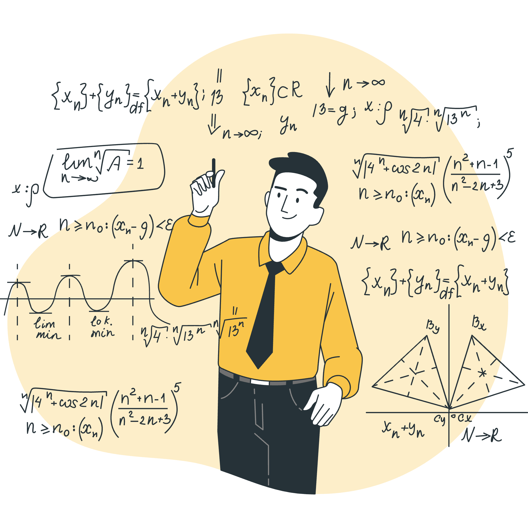 Ilustrasi pembelajaran matematika Prime Genius Academy